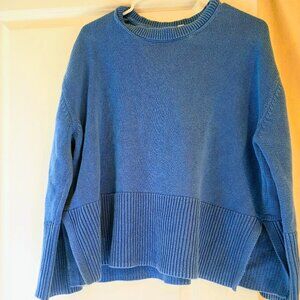 Gap Periwinkle Cornflower Blue Cotton Sweater